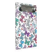 花のバレンタインパターン ミニクリップボード (アングル)