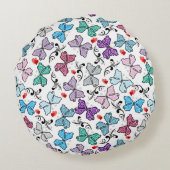 花のバレンタインパターン ラウンドクッション (裏面)