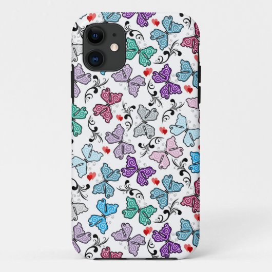 花のバレンタインパターン Case-Mate iPhoneケース (裏面)
