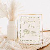 花のバーサイン、農家市場ブライダルシャワー ポスター