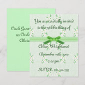 花のバースデー招待状 招待状 (正面/裏面)