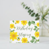 花のバースデー・ブレッシング・ポストカード ポストカード (スタンド正面)