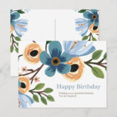 花のバースデー ポストカード (正面/裏面)