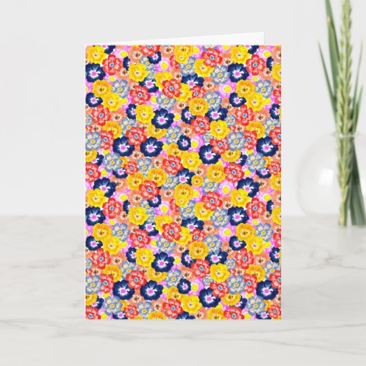 花のバースト カード (正面)