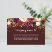 花のバーズマリーゴールドの結婚式披露宴の詳細 エンクロージャーカード (スタンド正面)