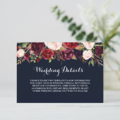 花のバーズマリー ネイビー 結婚式の披露宴の詳細 招待状 (スタンド正面)