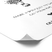 花のバー結婚のバースクリプトの記号 ポスター (角)