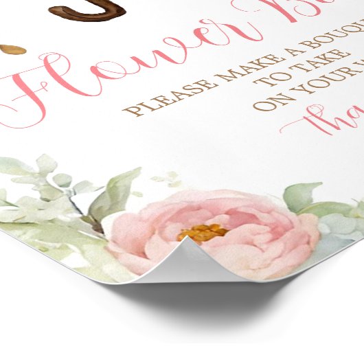 花のバー4月シャワーが持ち込む5月フラワーサイン ポスター (角)