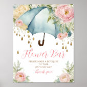 花のバー4月シャワーが持ち込む5月フラワーサイン ポスター (正面)