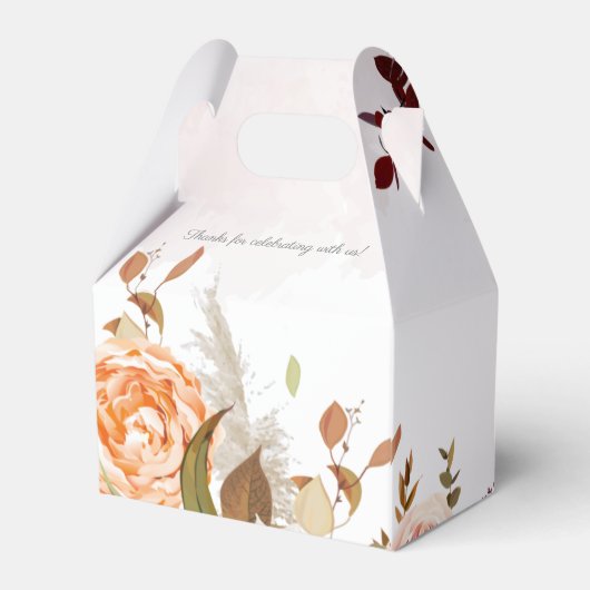 花のパステル ブルーム ボタニカル モダン ブライズシャワー フェイバーボックス (裏面サイド)