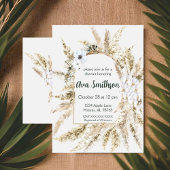 花のパスデコレーション シャワー招待状 招待状