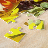 花のパズルが贈り物をパーソナライズ難しい ジグソーパズル (側面)