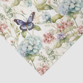 花のパターンのデコパージュ上の2つの蝶 薄葉紙 (詳細)