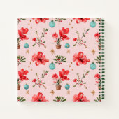 花のパターンのノート ノートブック (裏面)