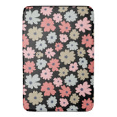 花のパターンカラフルヴィンテージ バスマット (正面縦)