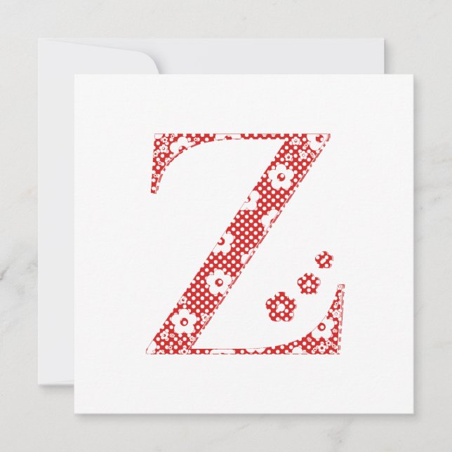 花のパターン文字Z （赤） (正面)