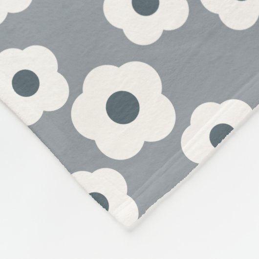 花のパターン灰色のパーソナライズされた退職金 フリースブランケット (角)