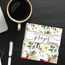 花のパターン祈りの言葉ジャーナルらせん手帳 ノートブック