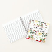 花のパターン祈りの言葉ジャーナルらせん手帳 ノートブック (内部)