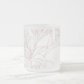 花のパターン10 フロストグラスマグカップ (中央)