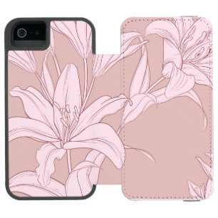 花のパターン11 iPhone SE/5/5sウォレットケース