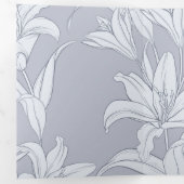 花のパターン12 三つ折りクリスマスカード (内部最初)