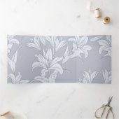 花のパターン12 三つ折りクリスマスカード (内部)