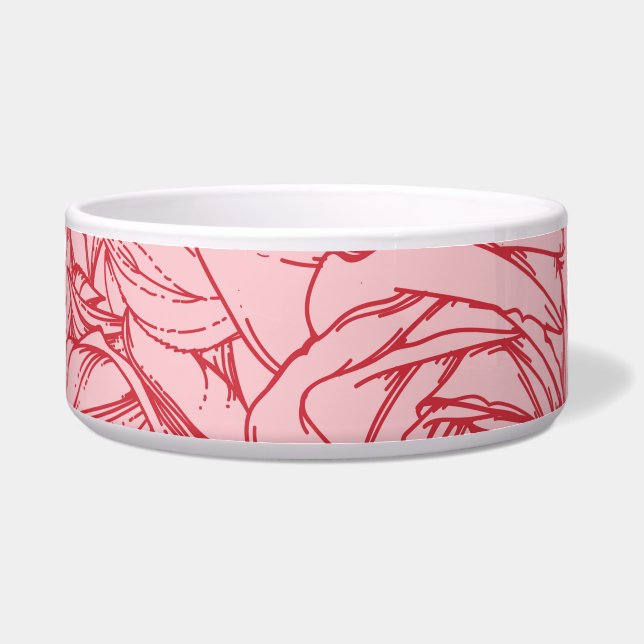 花のパターン14 ボウル (正面)