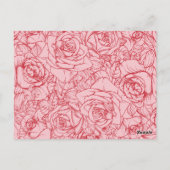 花のパターン14 ポストカード (裏面)