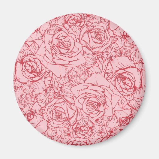 花のパターン14 マグネット (正面)