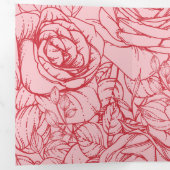 花のパターン14 三つ折りクリスマスカード (内部最初)