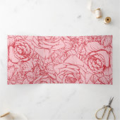 花のパターン14 三つ折りクリスマスカード (内部)