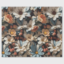 花のパターン14 |折り返し紙 ラッピングペーパー