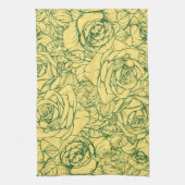 花のパターン15 キッチンタオル (縦)