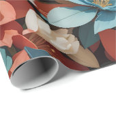 花のパターン15 |折り返し紙 ラッピングペーパー (ロールコーナー)