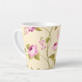 花のパターン16 カフェラテマグ (左アングル)