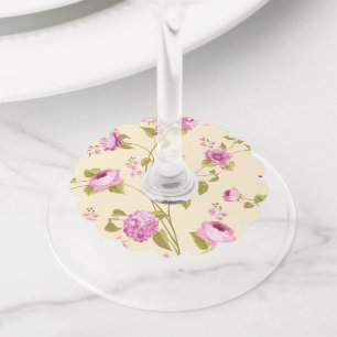 花のパターン16 ワイングラスタグ