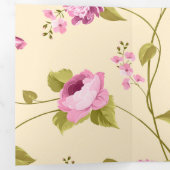 花のパターン16 三つ折りクリスマスカード (内部最初)