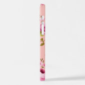 花のパターン17 iPhoneケース (左側面)