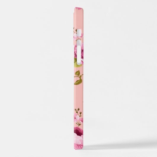 花のパターン17 iPhoneケース (左側面)