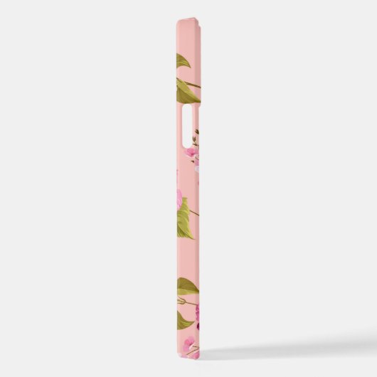 花のパターン17 iPhoneケース (右側面)