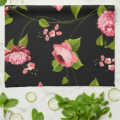 花のパターン18 キッチンタオル (折り畳み)