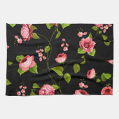 花のパターン18 キッチンタオル (横)