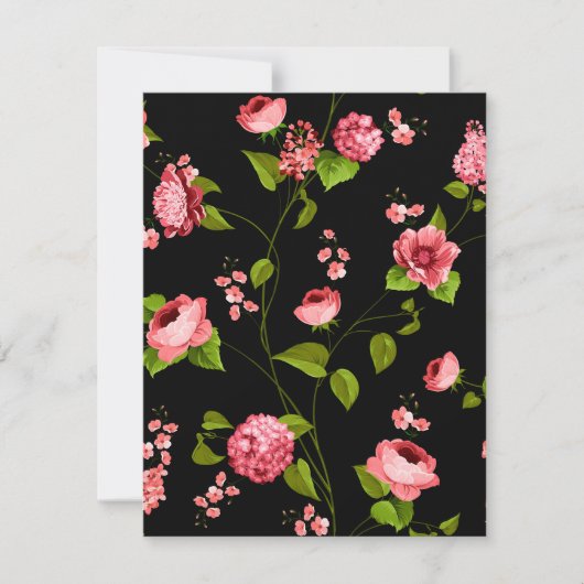 花のパターン18 ノートカード (正面)