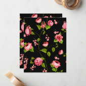 花のパターン18 ノートカード (正面/裏面インサイチュ)