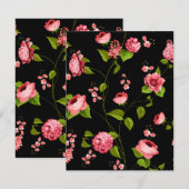 花のパターン18 ノートカード (正面/裏面)