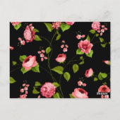 花のパターン18 ポストカード (裏面)