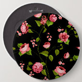 花のパターン18 缶バッジ (正面&裏面)