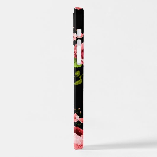 花のパターン18 iPhoneケース (左側面)