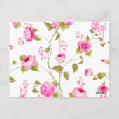 花のパターン19 ポストカード (裏面)